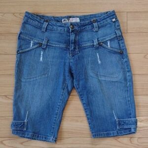 Mecca Femme Y2K Distressed Bermuda Shorts Size 9/10